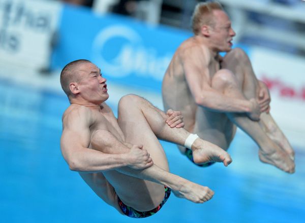 Чемпионат мира FINA 2015. Синхронные прыжки в воду. Мужчины. Трамплин 3м. Предварительный раунд Чемпионат мира FINA 2015. Синхронные прыжки в воду. Мужчины. Трамплин 3м. Предварительный раунд