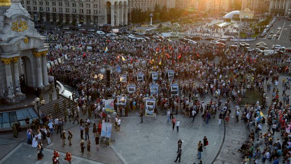 Народное вече организации Правый сектор в Киеве