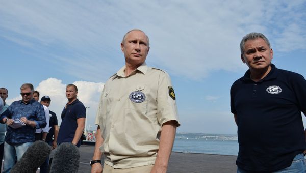 Рабочая поездка президента РФ В.Путина в Крым