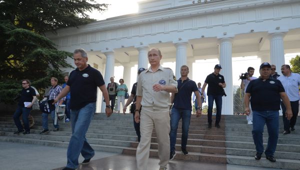Рабочая поездка президента РФ В.Путина в Крым