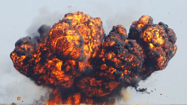 Взрыв фугасного заряда