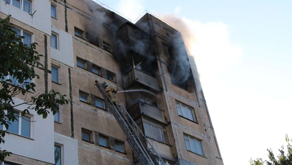 Пожар в симферопольской многоэтажке