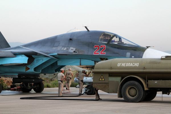 Российская боевая авиация на аэродроме около Латакии