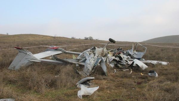 Обломки упавшего под Коктебелем самолет Сessna 336