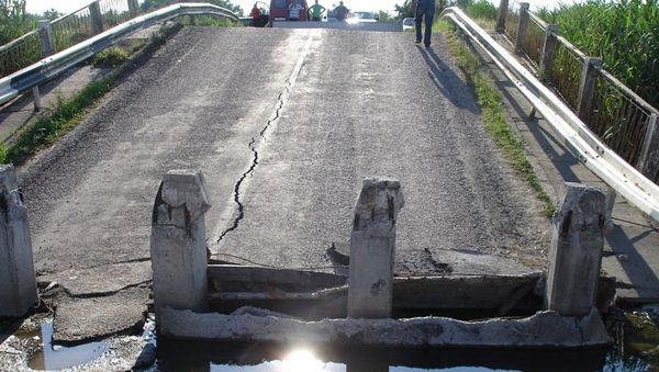 22 мая 2015 года в Джанкойском районе рухнул мост через речку Победная