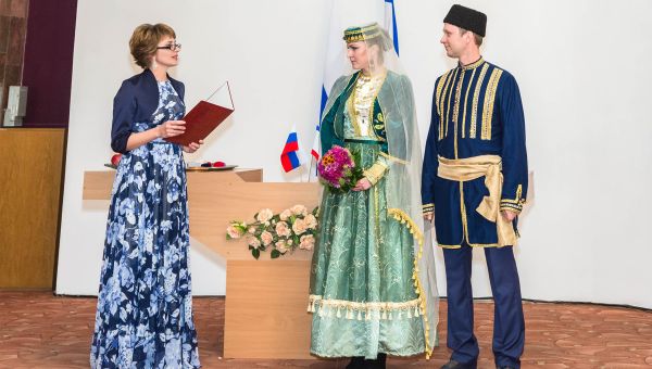 Свадьба в национальном стиле в ЗАГСе Евпатории