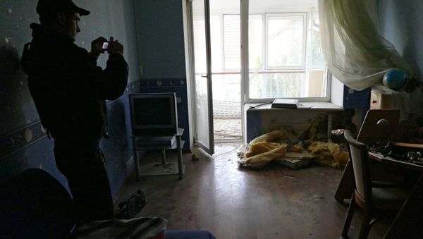 Последствия обстрела в Донецке