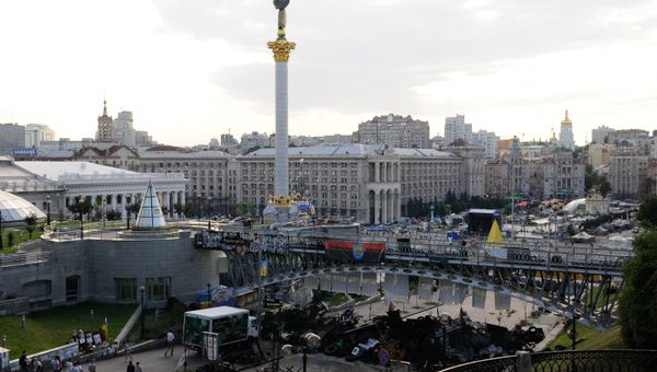 Палаточный лагерь на площади Независимости в Киеве