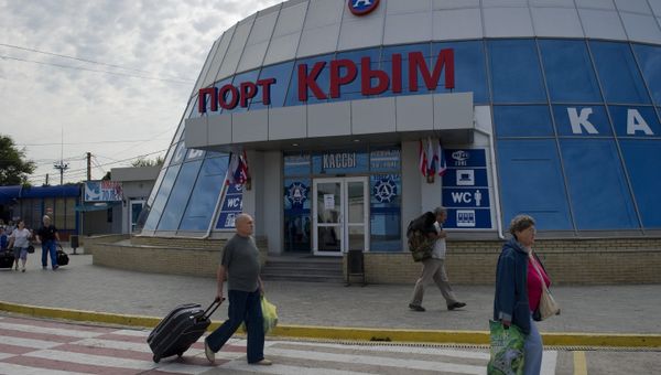 Работа Керченской переправы в Крыму