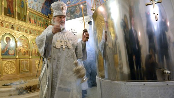 Патриаршее служение в Крещенский сочельник в храме Христа Спасителя