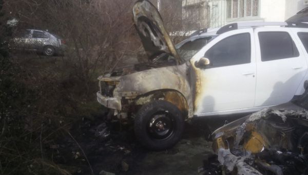 Сгоревший автомобиль