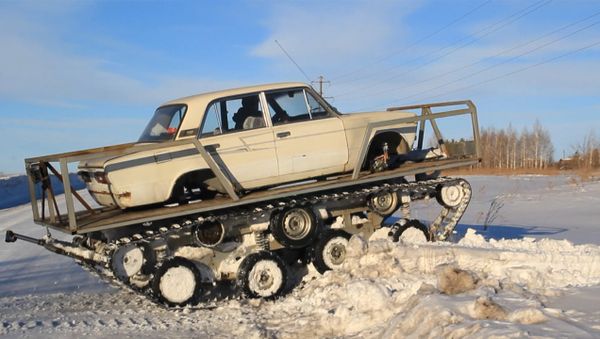 На Росомахе по сугробам: российский инженер превратил Жигули в вездеход