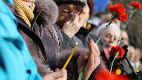 Памятный митинг, посвященный событиям 26 февраля 2014 года РИА Крым