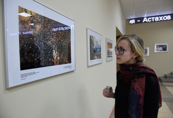 Фотовыставка, посвященная второй годовщине воссоединения Крыма и Севастополя с Россией, в крымском представительстве МИА Россия сегодня