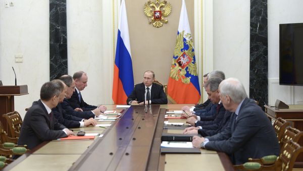 Президент РФ Владимир Путин провел заседание Совбеза РФ