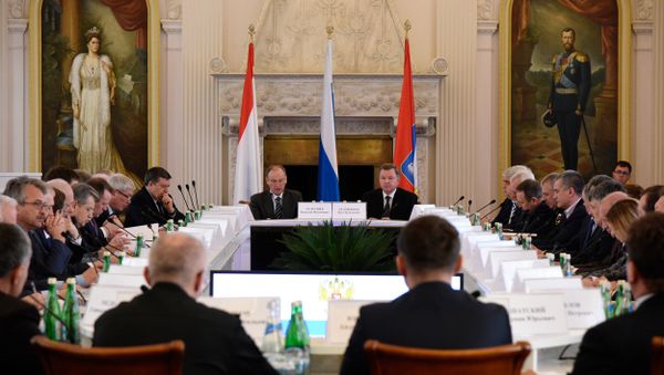 Выездное совещание под руководством секретаря Совбеза России Николая Патрушева в Ливадийском дворце