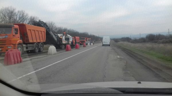 Ремонт Керченской трассы продолжается