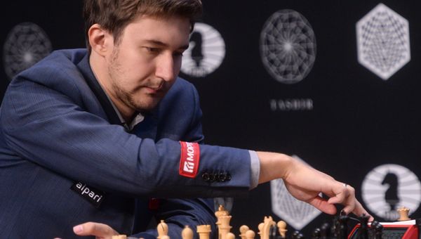 Шахматы. Турнир претендентов на звание чемпиона мира. Четырнадцатый раунд. Международный гроссмейстер из Крыма Сергей Карякин