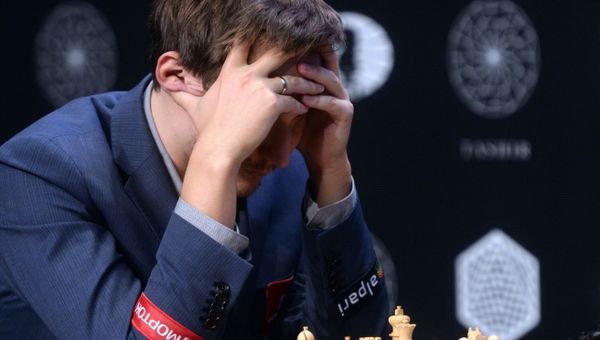 Шахматы. Турнир претендентов на звание чемпиона мира. Четырнадцатый раунд. Международный гроссмейстер из Крыма Сергей Карякин