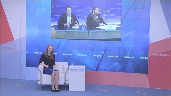 Видеомост Москва-Симферополь, посвященный открытию Всероссийского патриотического молодежного центра Патриот и ежегодному байк-шоу в Севастополе, которые организует Всероссийский мотоклуб Ночные волки
