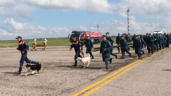 Учения Главного управления МЧС России по Республике Крым в аэропорту Симферополь
