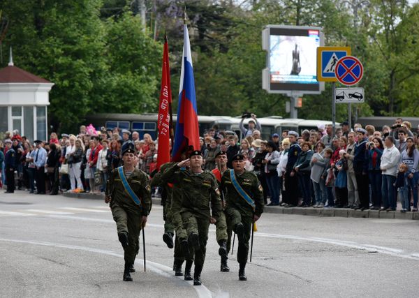 Репетиция военного парада в честь Дня Победы в Севастополе