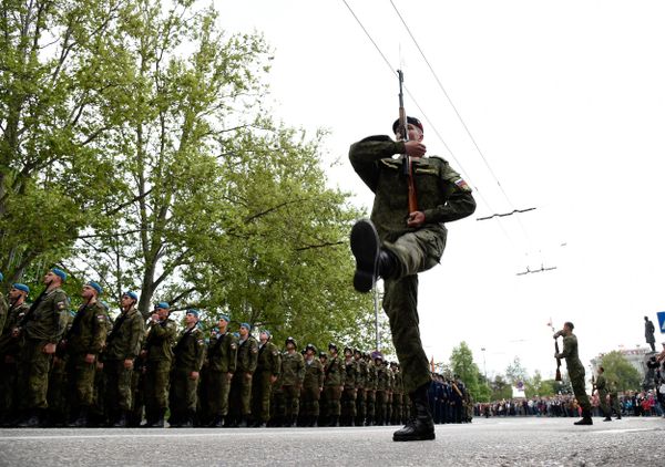 Репетиция военного парада в честь Дня Победы в Севастополе