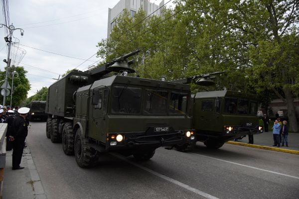 Репетиция военного парада в честь Дня Победы в Севастополе