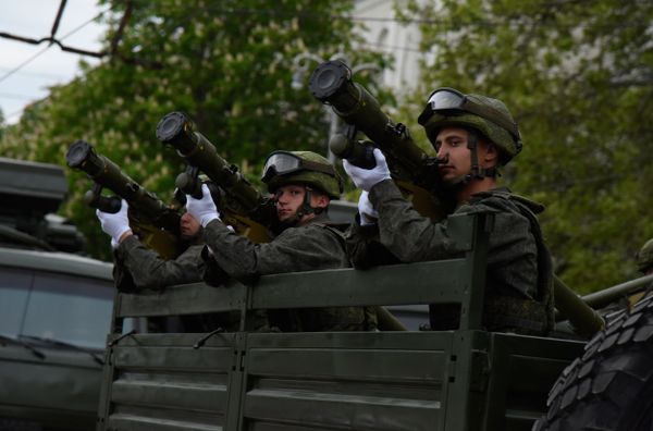 Репетиция военного парада в честь Дня Победы в Севастополе