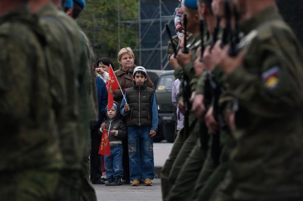 Репетиция военного парада в честь Дня Победы в Севастополе
