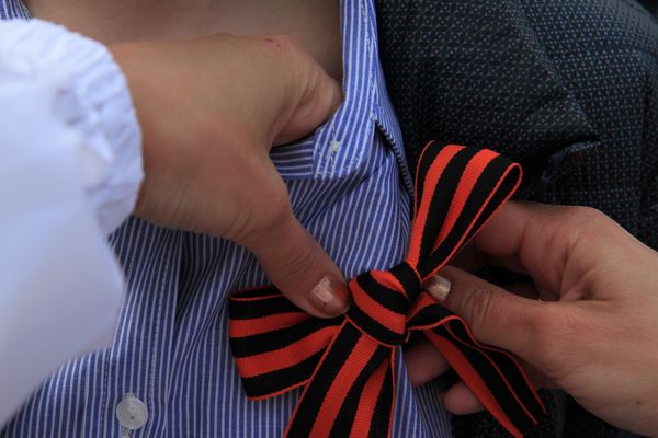 Акция Георгиевская ленточка в Севастополе и Симферополе