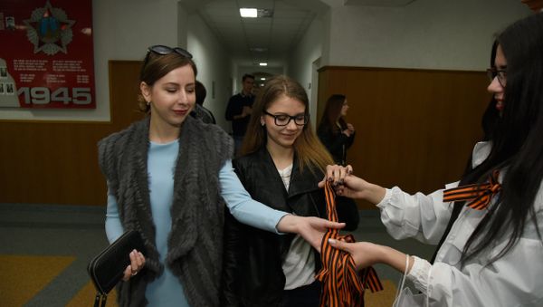 Таврическая академия КФУ. Вручение георгиевских лент в рамках всероссийской акции.