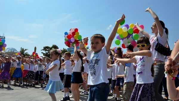 Парад дошколят в Ялте