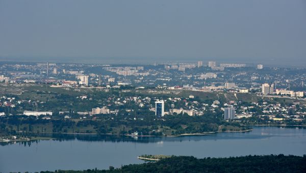 Крым с высоты птичьего полета. Симферопольское водохранилище