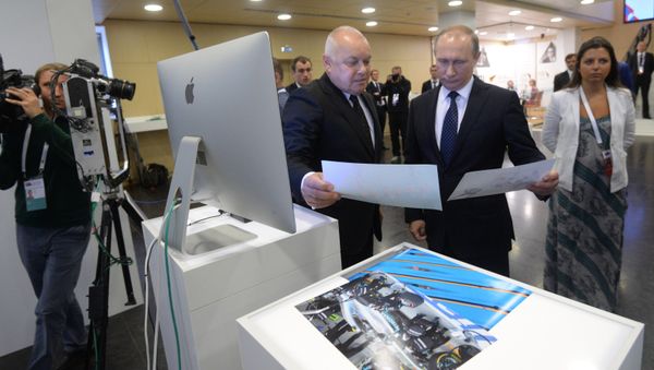 Президент РФ В. Путин посетил МИА Россия сегодня
