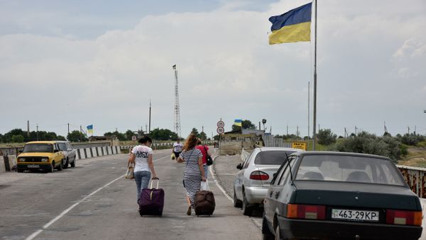 Украинский пункт пропуска Чонгар на границе с Россией