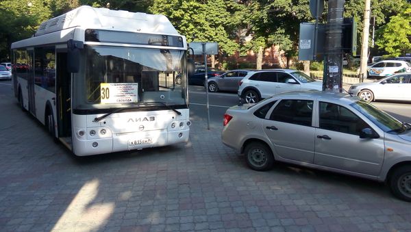 Второй из десяти новых автобусов попал в ДТП в Симферополе