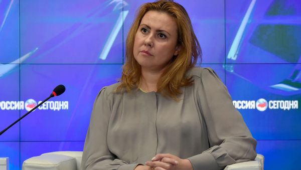 Министр топлива и энергетики Республики Крым Светлана Бородулина на пресс-конференции в мультимедийном пресс-центре МИА Россия сегодня в Симферополе