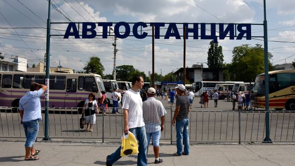 Автостанция Курортная на железнодорожном вокзале в Симферополе