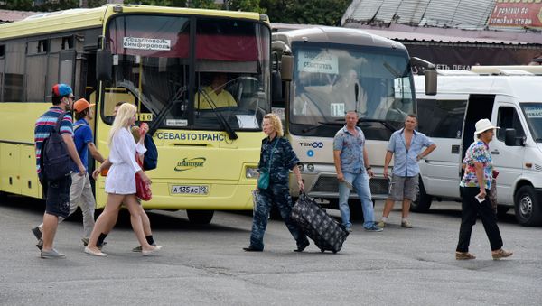 Автостанция Курортная на железнодорожном вокзале в Симферополе