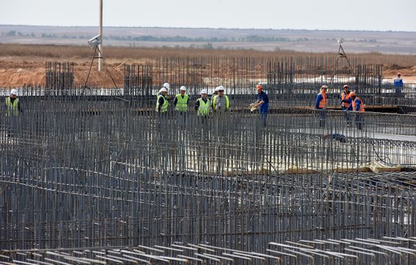 Строители приступили к заливке фундамента нового аэровокзального комплекса аэропорта Симферополь 