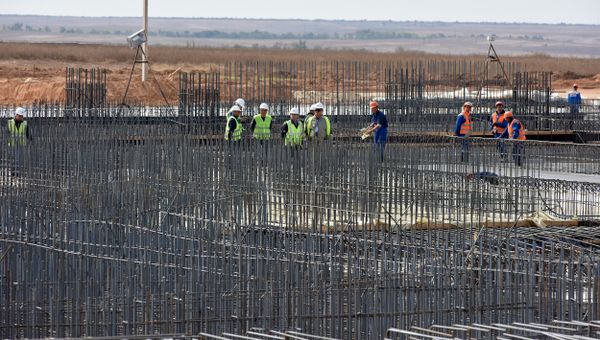 Строители приступили к заливке фундамента нового аэровокзального комплекса аэропорта Симферополь