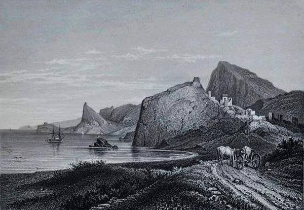 Крымские дороги в 1860-х гг. XIX века. Гравюра Юлия Берндта