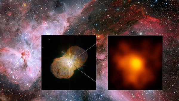 Самая четкая на данный момент фотография крайне нестабильной и очень крупной звезды Эта Киля