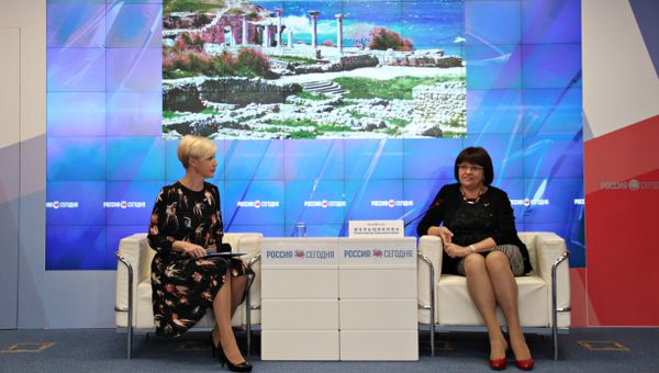Пресс-конференция директора Государственного историко-археологического музея-заповедника Херсонес Таврический Светланы Мельниковой