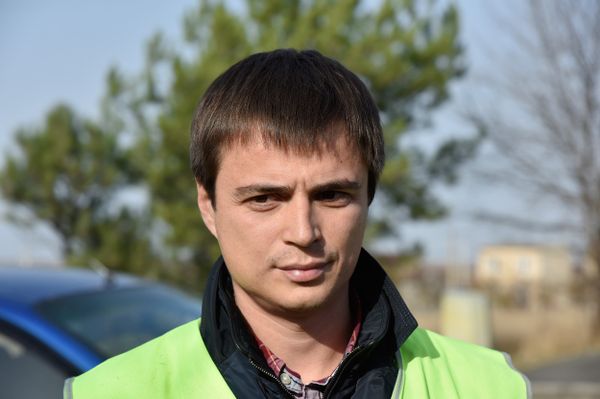 Ремонт дороги. Николаевская трасса. 9 ноября 2016 года. Замдиректора предприятия Доринвест-Крым Александр Станкевич