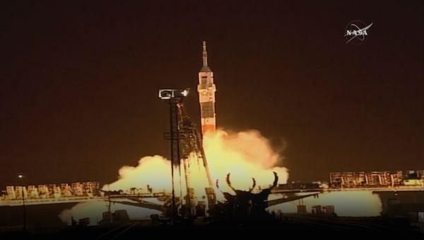 Корабль Союз МС-03 с новым экипажем отправлен на МКС. Кадры запуска