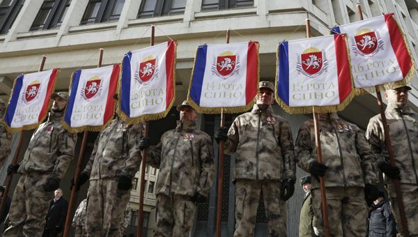 Бойцы Народного ополчения Крыма