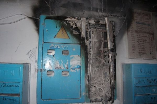 Пожар в девятиэтажном доме по пр. Победы в Симферополе