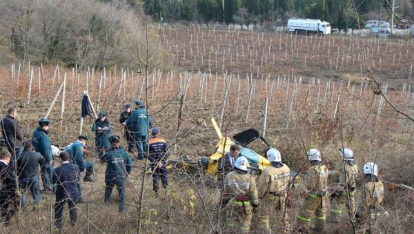 Падение частного вертолета под Алуштой